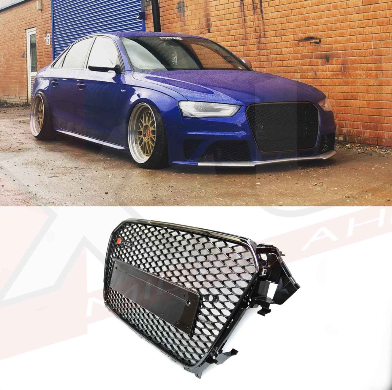 Audi RS4 black grill to fit Audi A4 S4 B8.5 2013-2015