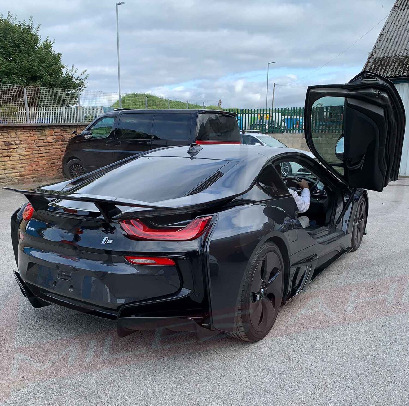 BMW I8 rear spoiler wing 2014-2019 gloss black FRP