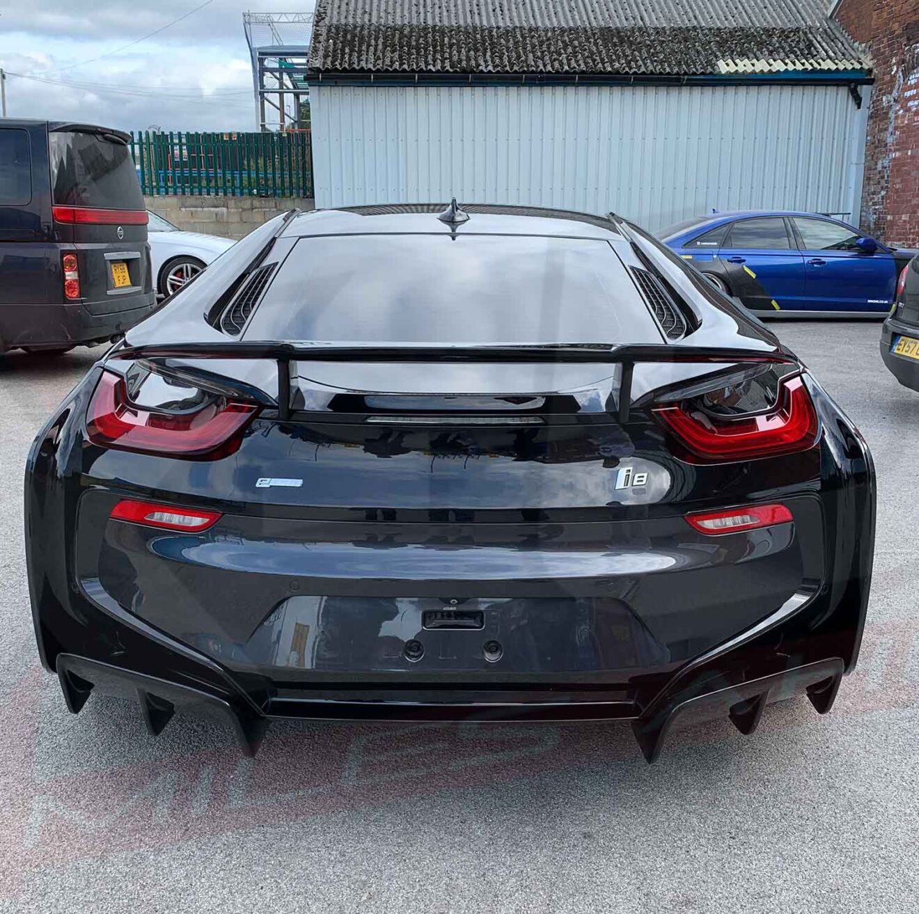 BMW I8 rear spoiler wing 2014-2019 gloss black FRP