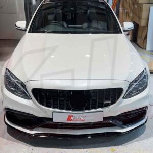 Mercedes C63 AMG edition one style gloss black front splitter lip