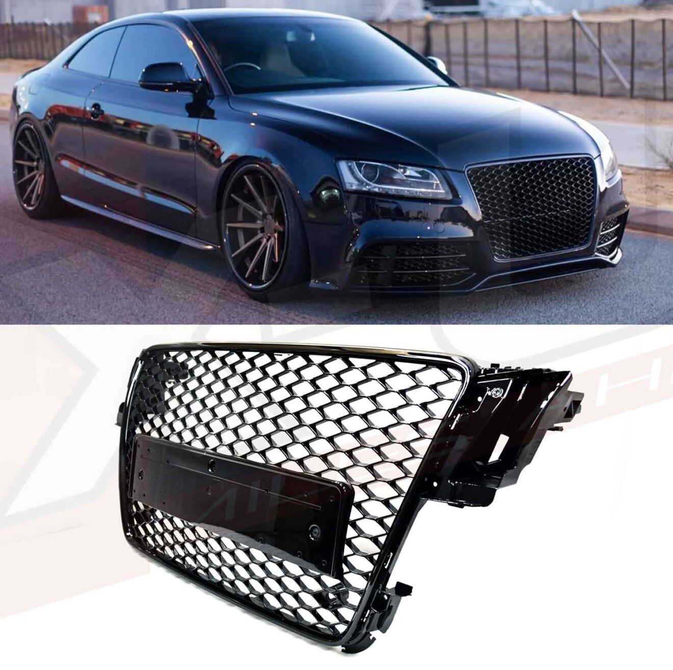 RS5 style honeycomb grill to fit Audi A5 and S5 2007-2012 B8