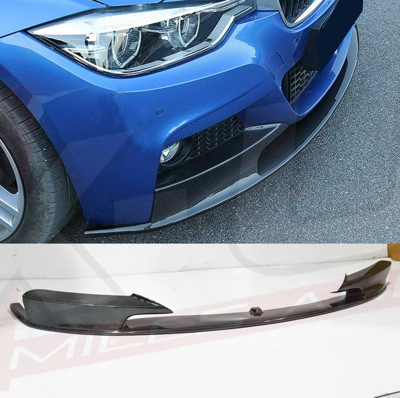 BMW 3 Series F30 M Performance style carbon fibre front splitter