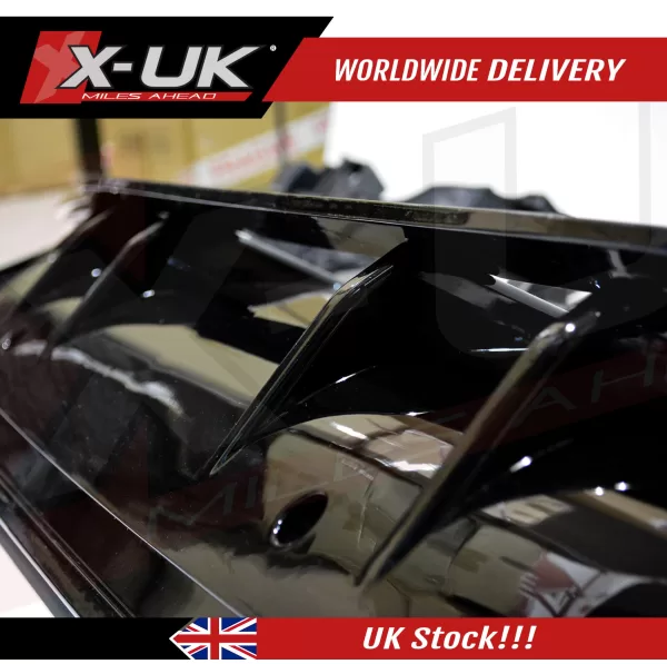 Mercedes W205 C-Class 2015-2019 C63 S style rear diffuser valance fits Sedan 4 doors