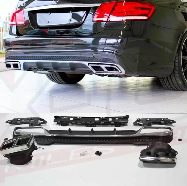 Mercedes E Class W212 E63S AMG Style Rear Diffuser Valance 12-16