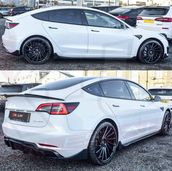 Tesla Model 3 2017-2021 body kit conversion front splitter skirts diffuser spoiler