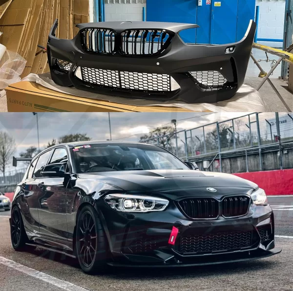 FRONT BUMPER M2 CS LOOK & KIDNEY GRILLE CONVERSION FOR BMW 1 SERIES F20 15-17
