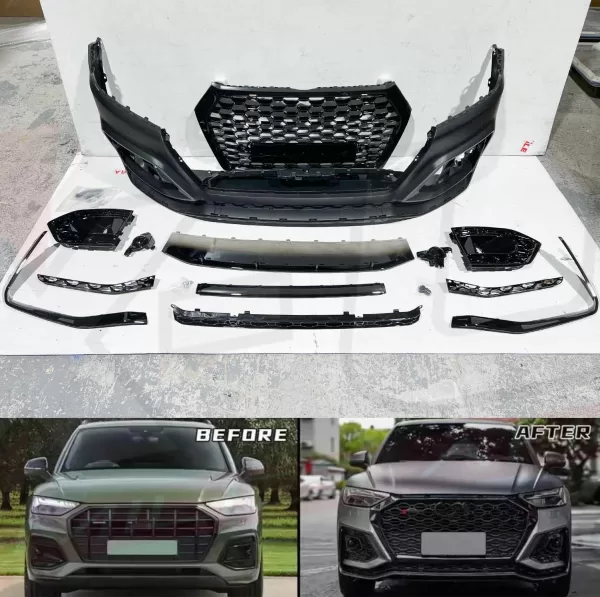 Audi Q5 B9 2018-2020 Front Bumper Conversion to RSQ8 Style 2021-2023 Upgrade