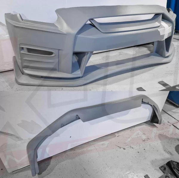 nissan r35 GTR Nismo style front bumper conversion