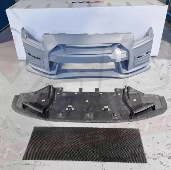 nissan r35 GTR Nismo style front bumper conversion