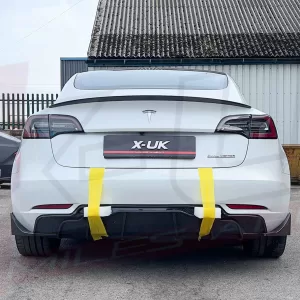 Tesla model 3 rear diffuser valance carbon fiber look