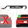 Ford Mustang 2015-2017 GT500 style rear diffuser without tail pipes dual outlet