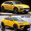 Lamborghini urus 2018+ to performante style body kit front bumper, side skirts, fenders, bonnet, rear bumper, diffuser and spoilers